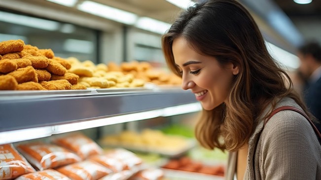 Ilustrasi Belanja Nugget (Meta AI)